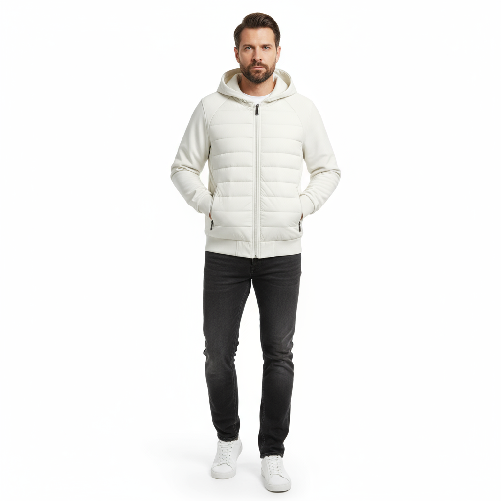 Men’s White Vest Jacket – Classic Cut &amp; Timeless Elegance