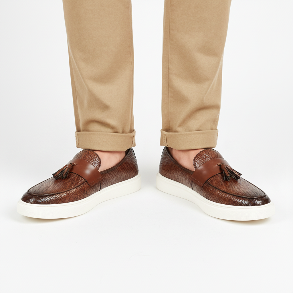 Julien Casual Leather Loafers – Classic Men’s Slip-On Dress Shoes