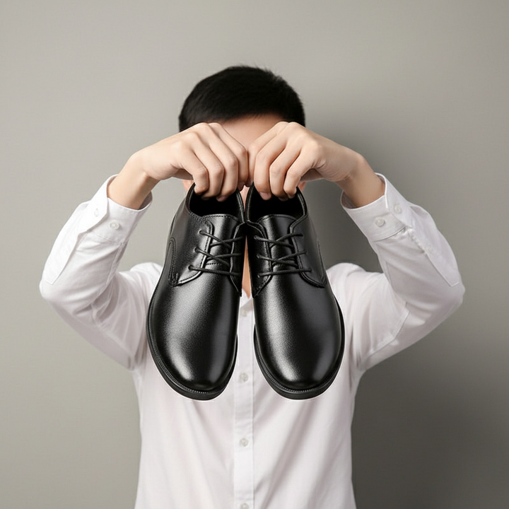 Men’s British Style Oxford Dress Shoes – Lightweight Pointed-Toe Formal Leather Shoes