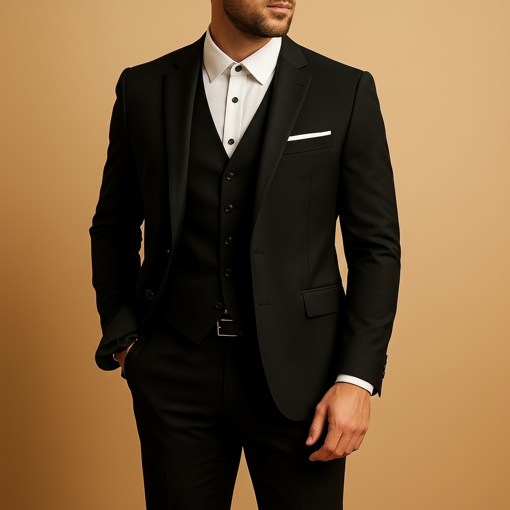 Three-Piece Slim Fit Men’s Suit with Blazer and Trousers | Beaumont