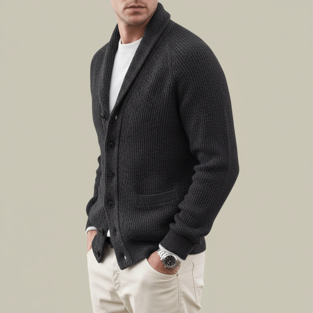 Mens Cashmere Comfort Blend Cardigan