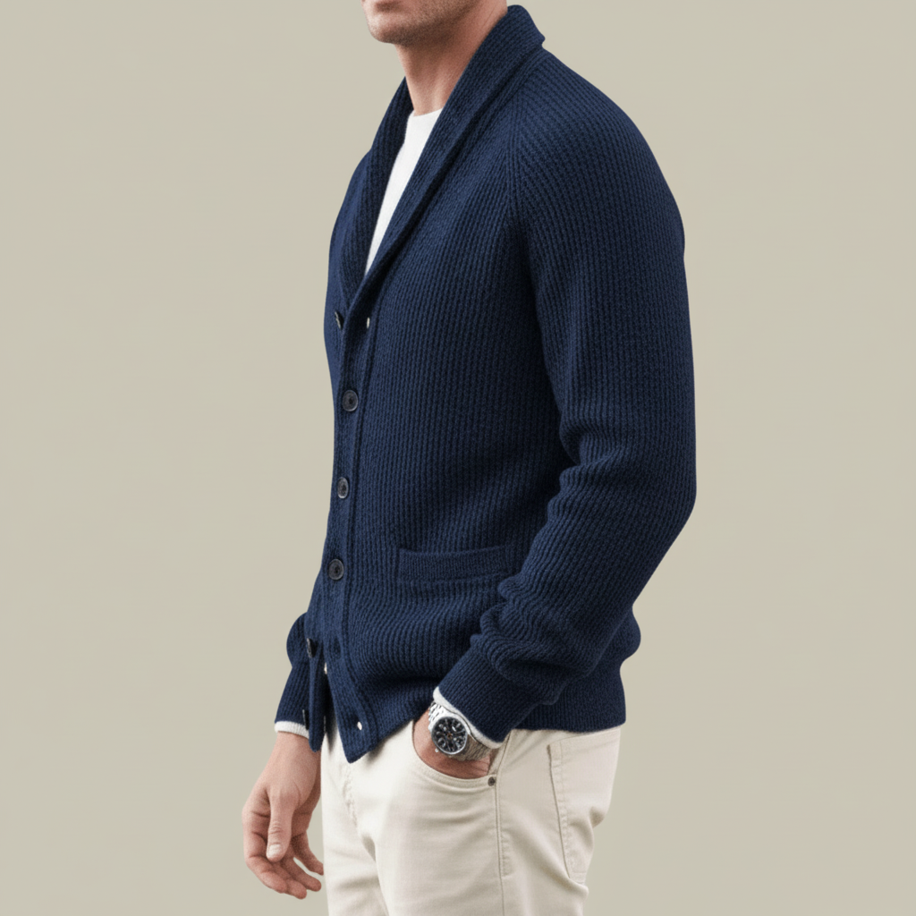 Mens Cashmere Comfort Blend Cardigan