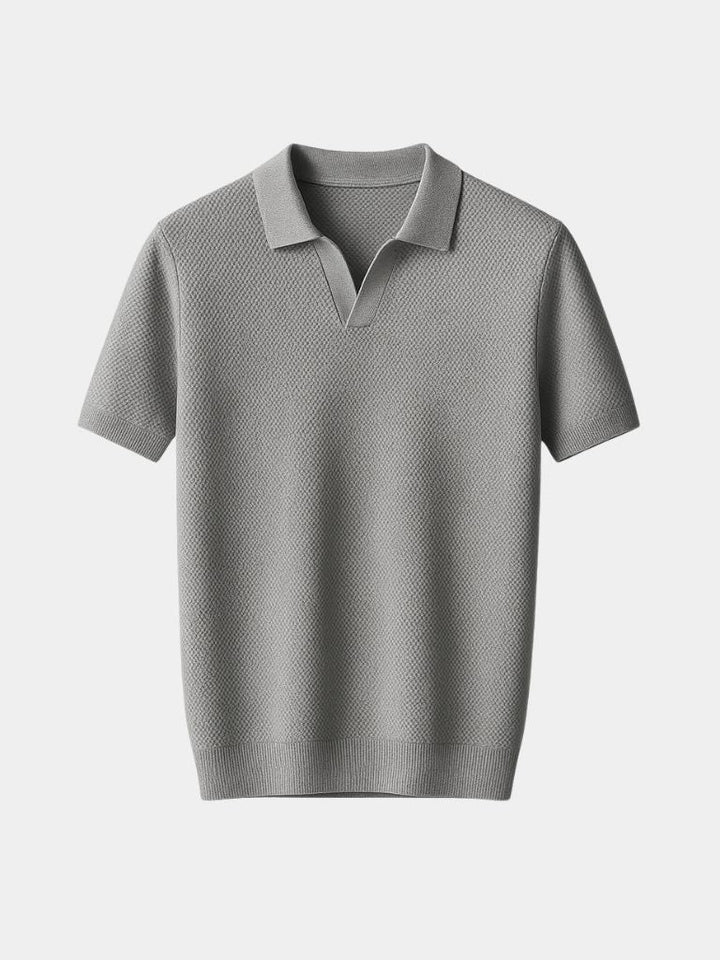 Old Money Cotton Polo Shirt – Classic Short-Sleeve Knit Polo for Timeless Style