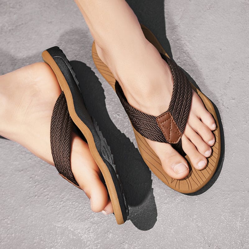 Men’s Orthopedic Flip Flops Arch Support Comfortable Outdoor Sandals
