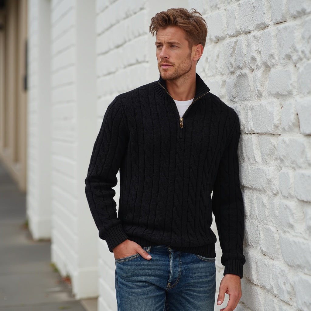 Henry Men’s Knitted Sweater – Classic Soft Knit Pullover