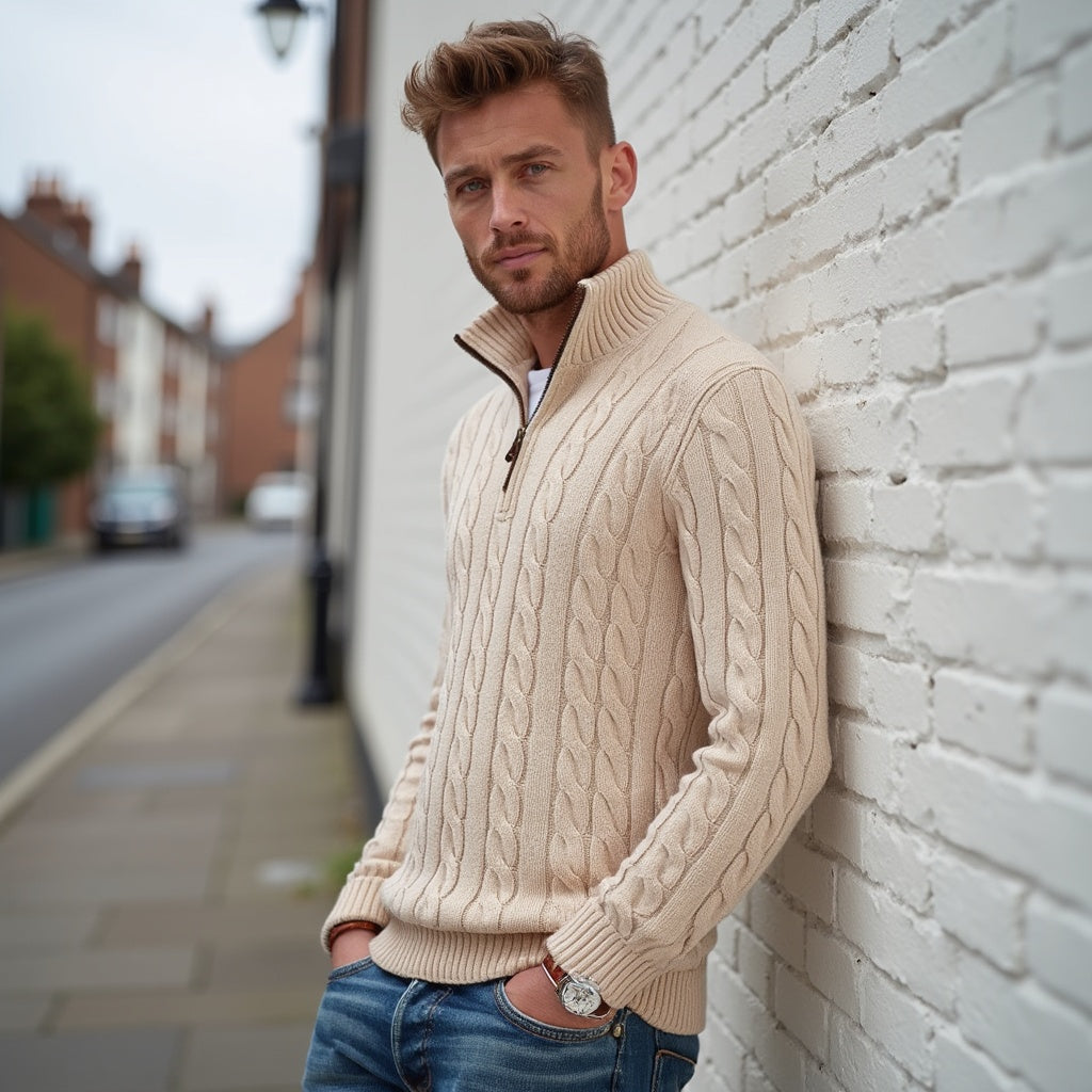 Henry Men’s Knitted Sweater – Classic Soft Knit Pullover