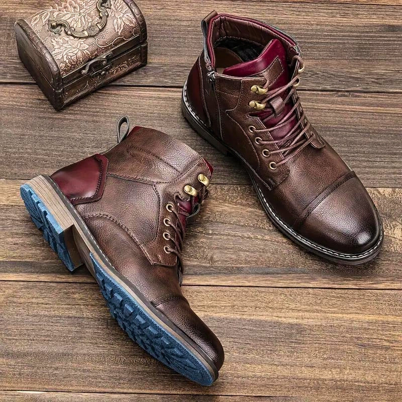 Frontier Leather Boots – Durable Men’s Classic Outdoor Footwear Orthopedic Support