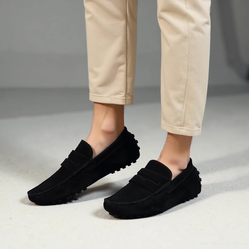 Suede Slip-On Loafers – Classic Casual Dress Shoes with Timeless Style