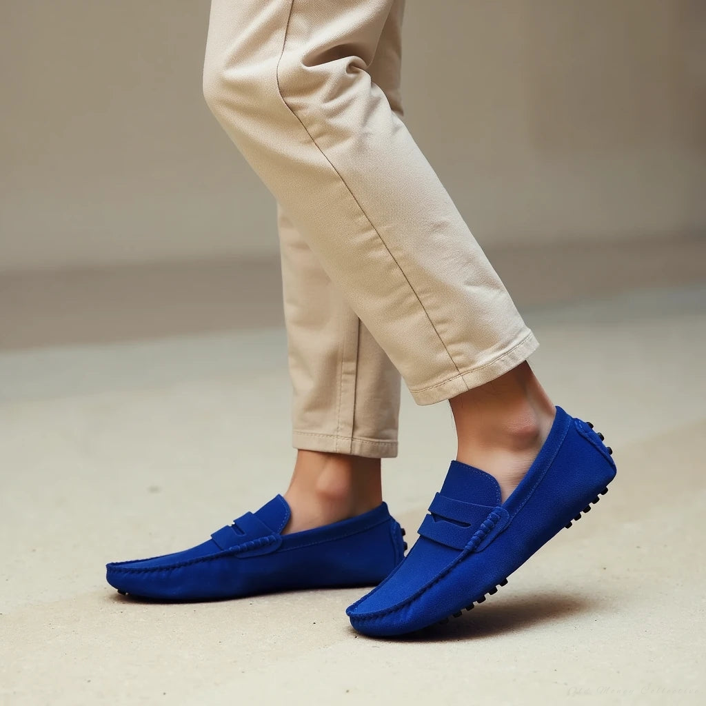Suede Slip-On Loafers – Classic Casual Dress Shoes with Timeless Style