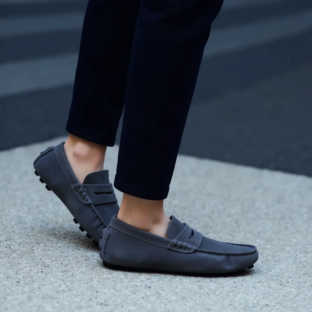 Suede Slip-On Loafers – Classic Casual Dress Shoes with Timeless Style