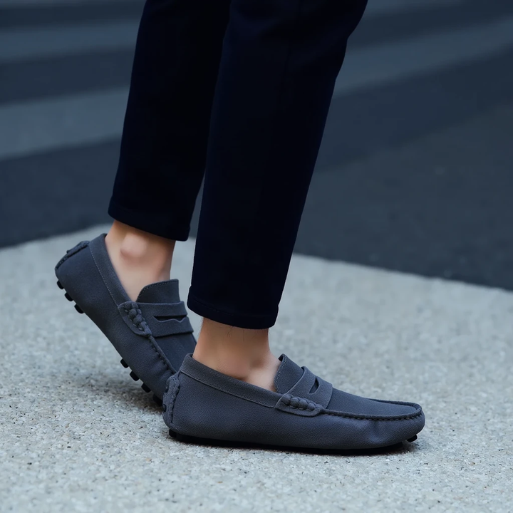 Suede Slip-On Loafers – Classic Casual Dress Shoes with Timeless Style