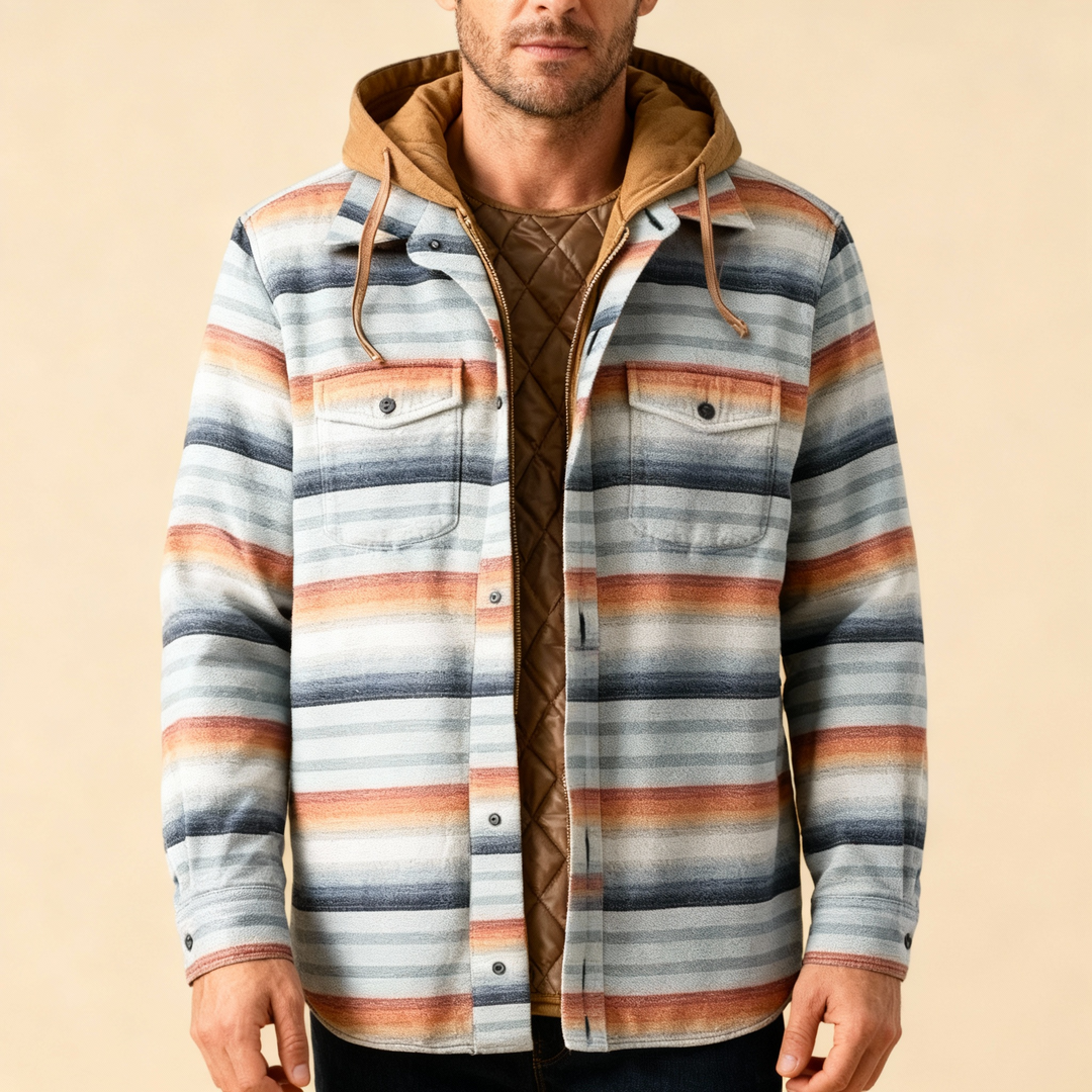 Leopold - Warm Fleece Jacket in Check Pattern