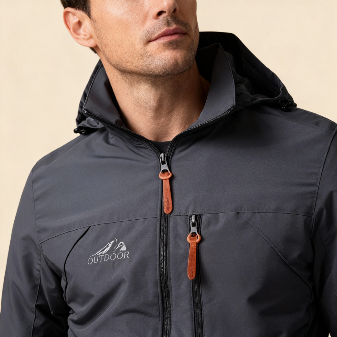 Men’s Waterproof &amp; Windproof Jacket – Weather-Resistant Outdoor Shell