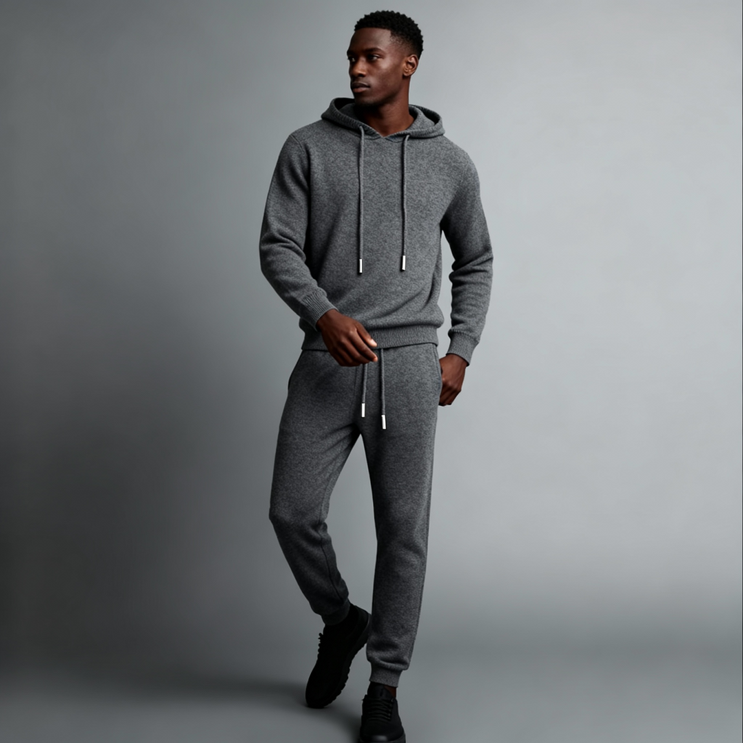 Two Piece Merino Wool Men Tracksuit