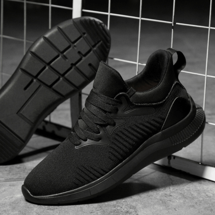 Shadow Noir All-Black Elevated Runners – Sleek 3-Inch Height Increase Sneakers for Men