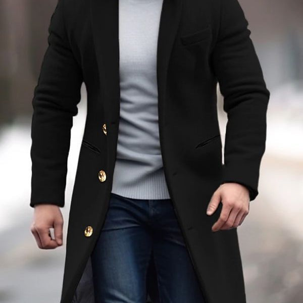 Men's Tailored Wool Overcoat | Single-Breasted | Timeless Winter Style