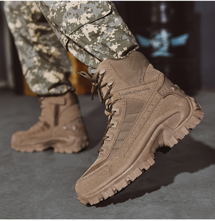 Men’s Tactical Boots – High Shaft – Reinforced Toe – Grip Sole – Lace-Up Closure