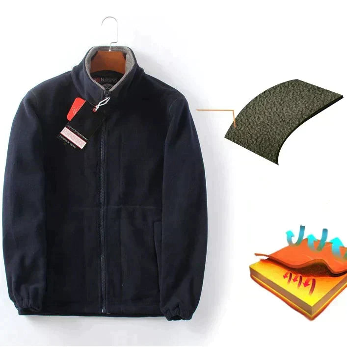 Norway Men’s Fleece Jacket – Soft Thermal Zip-Up Outdoor Coat | Scandinavian Comfort