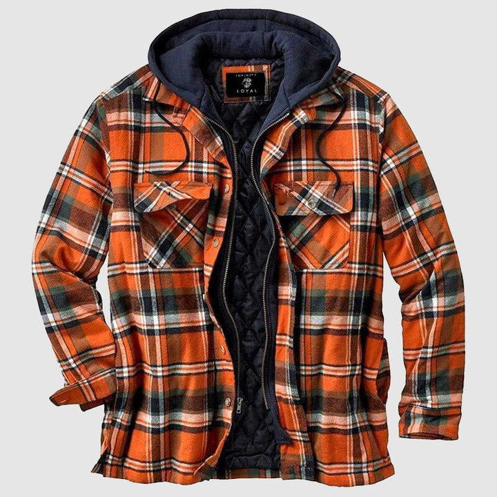 Men’s Warm Lumberjack Jacket – Checked Winter Coat for Casual Wear