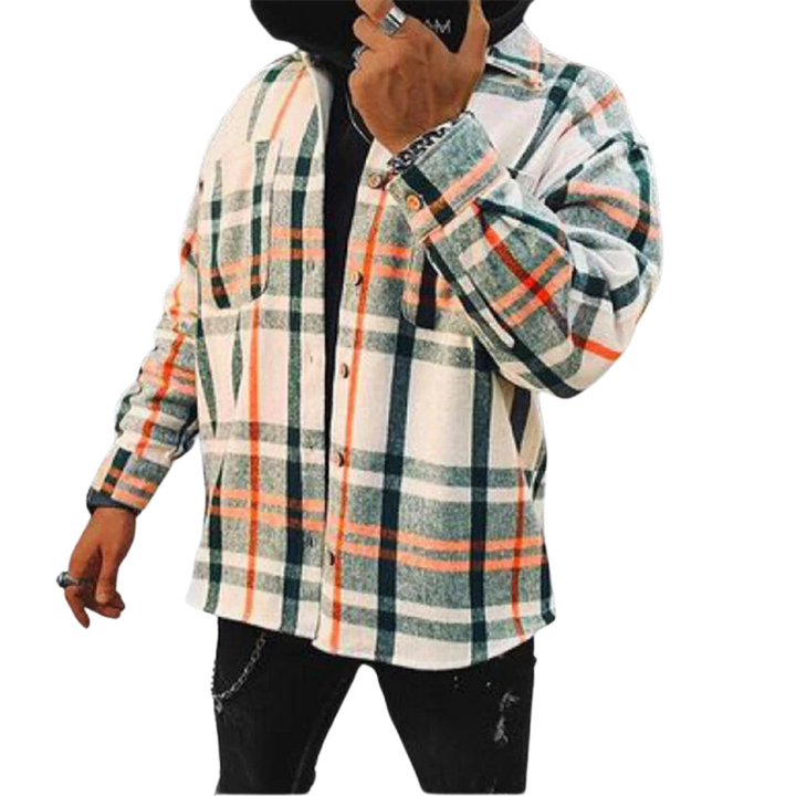 Men’s Checkered Winter Jacket – Warm Casual Wear