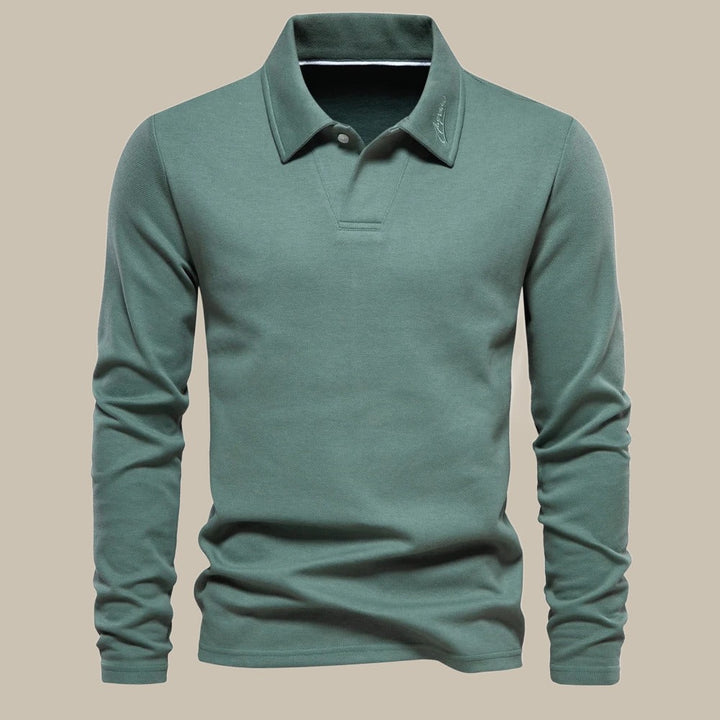 Men’s Long Sleeve Polo Shirt – Stylish Casual Wear