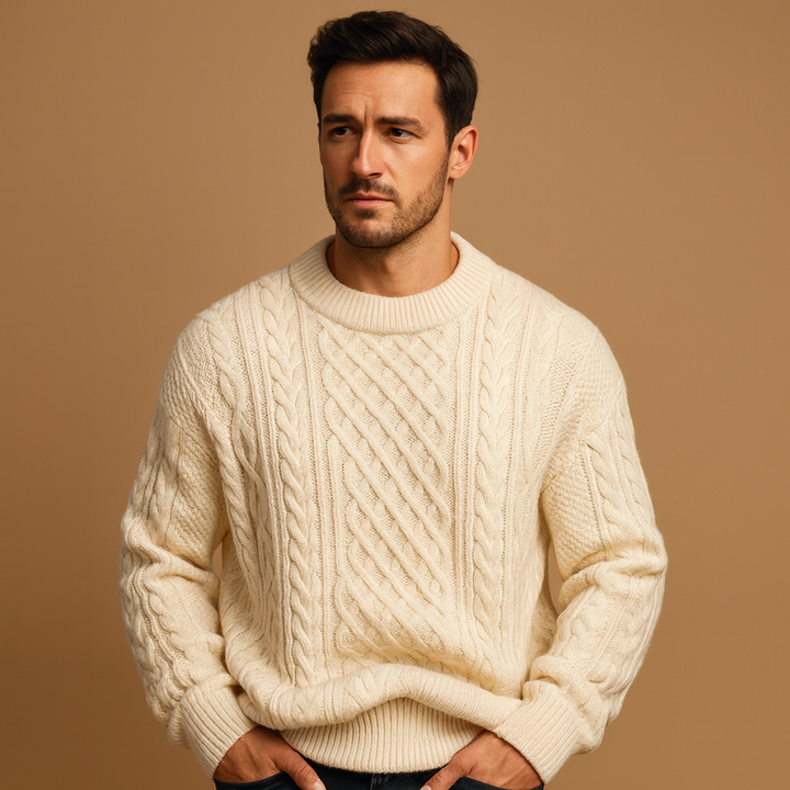 Warm knitted jumper for men | Oscar