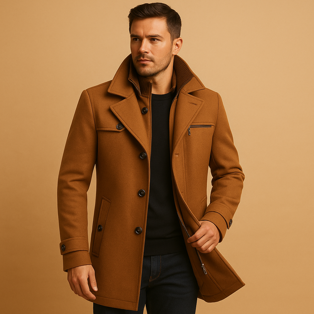 Nolan Men’s Waterproof Winter Jacket – Adjustable Cuffs Cold Weather Coat